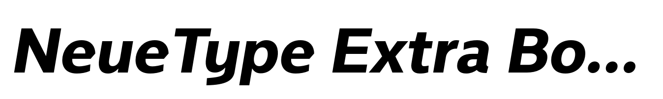 NeueType Extra Bold Italic